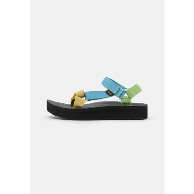 Afbeelding van Teva Midform Universal Outdoorsandalen, Dames, Maat: 38, Metallic blue/multicolor Textiel