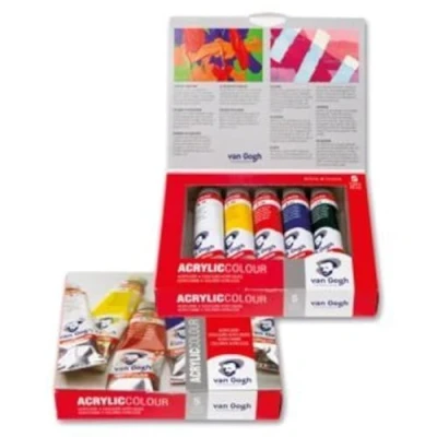 Afbeelding van Acrylic set 5 kleuren 40 ml tubes acrylverf