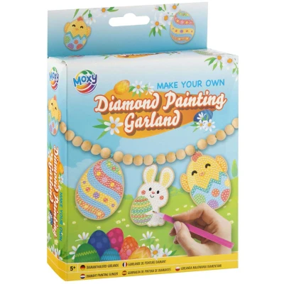 Afbeelding van Creative Craft Group Maak je eigen Diamond Painting Feestlijn met Kralen Pasen