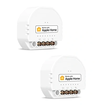 Afbeelding van WiFi Smart Schakelaar (NEUTRAAL DRAAD VEREIST), Compatibel met Apple HomeKit, Alexa, Siri en Google Home, 10A Muurschakelaar Spraakbediening, Afstandsbediening Tijd Functie.