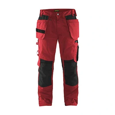Afbeelding van Blaklader Werkbroek met spijkerzakken 1555 1860 Rood/Zwart