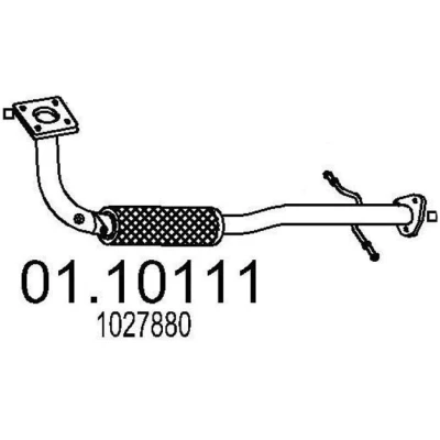 Afbeelding van MTS 01.10111 Uitlaatpijp 1090mm voor middendemper FORD: Galaxy Mk1 (WGR) MPV 2.3 16V 1997 2006