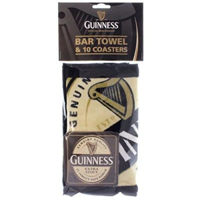 Afbeelding van Guinness 10 x barhanddoek + bierglas