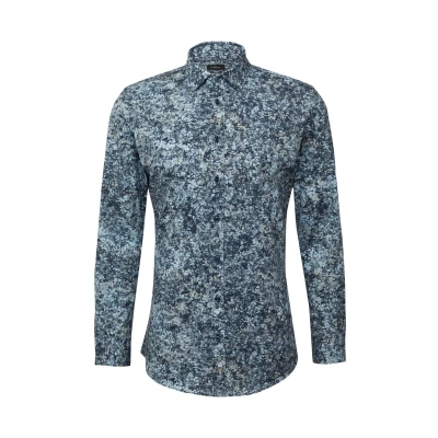 Afbeelding van s.Oliver Black Label Tailored FIT Gemustertes Overhemd, Heren, Maat: 38, Navy