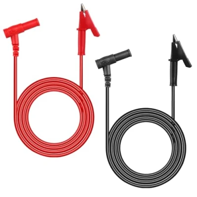 Afbeelding van multimeter meetleidingen kit 4 mm banaanstekker naar krokodillenklem test kabel meetpunten set voor digitale (2 stuks)