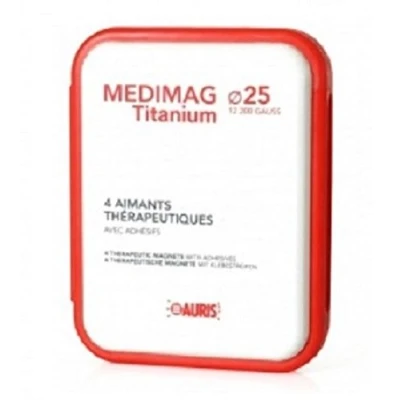 Afbeelding van doos magneten om pijn te verlichten Medimag Titanium diameter 25 mm