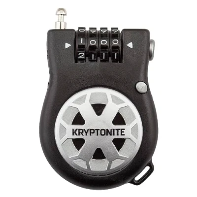 Afbeelding van Kryptonite Kryptoflex R2 Retractor Pocket Combo Kabel, Zwart, One Size, 280187