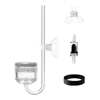 Afbeelding van MiOYOOW aquarium CO2 Diffuser, Acryl Diffuser verstuiver met bellenteller/terugslagklep voor aquariumplanten