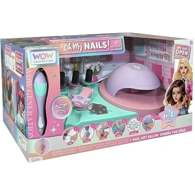 Afbeelding van Wow Generation Nagelstudio voor Kinderen Kinder Nagellak Glitters en Nageldroger Vanaf 6 jaar