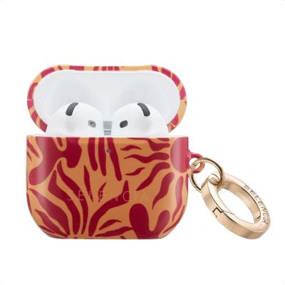 Afbeelding van Selencia Vivid Case Hoesje geschikt voor AirPods 4 Tropical Vibes Apricot