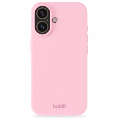 Afbeelding van Apple iPhone 16 Hoesje Siliconen en TPU (zacht) Holdit Hardcase/Backcover Roze Telefoonhoesje