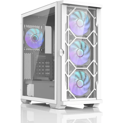 Afbeelding van Zalman Z10 DUO WHITE computerbehuizing Midi Tower Wit
