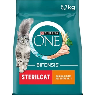 Afbeelding van PURINA ONE BIFENSIS STERILCAT Droogvoer voor gesteriliseerde katten, rijk aan kip, per stuk verpakt (1 x 5, 7 kg)