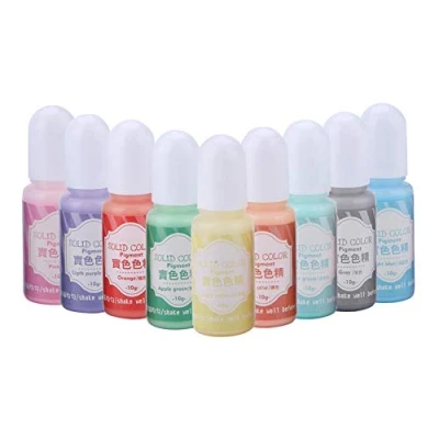 Afbeelding van 9 kleuren epoxy uv hars pigment, 10g kleurstof transparante voor kleuring diy kunst sieraden maken (#A)