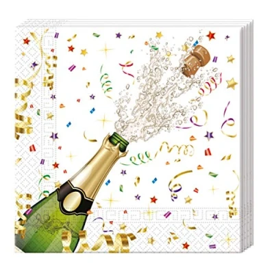 Afbeelding van Procos Servetten Champagne 33 X Cm Papier Wit 20 Stuks