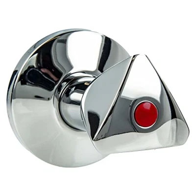 Afbeelding van tecuro Kraan top sanitaire 1/2 inch, met handvat en rozet, voor inbouwventielen rood/blauw