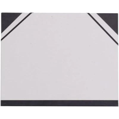 Afbeelding van Clairefontaine Ref 44611C Kunstmap met elastische bandjes sluiting Ruwe grijze kleur Aanpasbaar Vellum Card Surface, geschikt voor A4+ formaat documenten