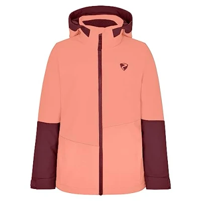 Afbeelding van Ziener AVAK Ski jas voor kinderen, winterjas, waterdicht, winddicht, warm, vibrant perzik stru, 140