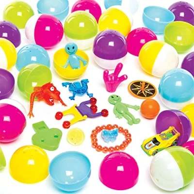 Afbeelding van Baker Ross Plastic eieren met speelgoed voor Pasen en als cadeau kinderen om te knutselen, 25 stuks.