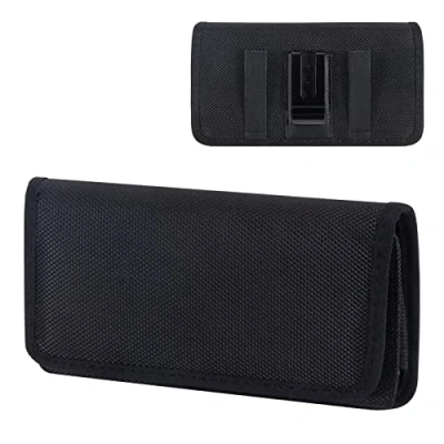Afbeelding van Gordeltas voor mobiele telefoon, met riemclip, horizontaal, compatibel smartphones van 5,8 tot 6,67 inch, zwart