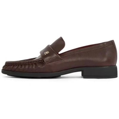 Afbeelding van Tommy Hilfiger Loafer Pleated TOE Instappers, Dames, Maat: 36, Burgundy Leer