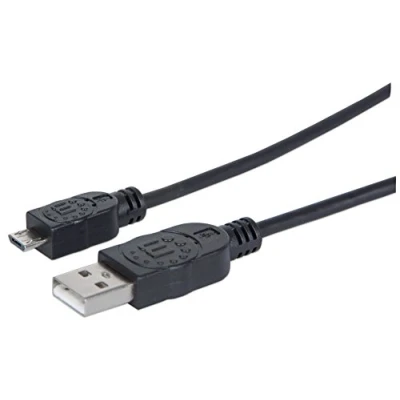 Afbeelding van Manhattan Hi Speed USB Device Cable 0.5m A Micro B Zwart