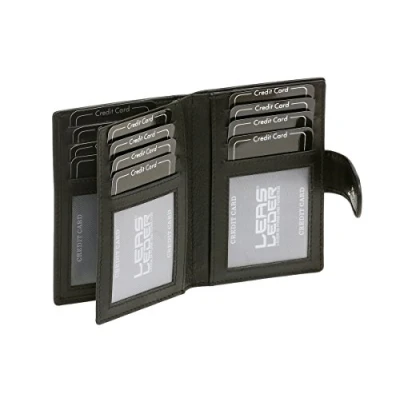 Afbeelding van LEAS creditcardmap met RFID bescherming, echt leer, zwart card collectie