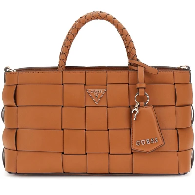 Afbeelding van GUESS Schoudertas Maylee Girlfriend Satchel Caramel Bruine