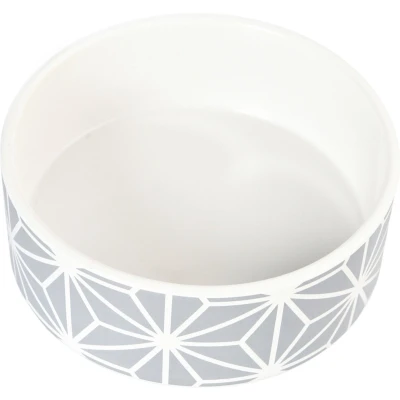 Afbeelding van Adori Voerbak Puck Hondenvoerbak Ø16x6 cm Wit Grijs