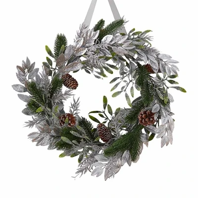 Afbeelding van Kerstkrans zilver Season for Silver Ginger Ray