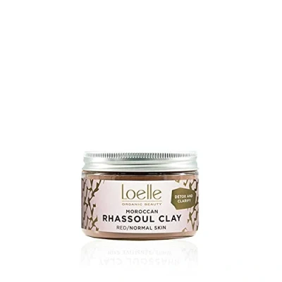 Afbeelding van Loelle Zuivere Rode Klei Poeder, Natuurlijk Tegen Acne en Mee eters voor de Normale Huid Matterend &amp; Zuiverend Gezichtsmasker Rhassoul Gemaakt in Marokko (150g)