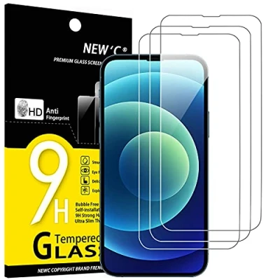 Afbeelding van NEW&#039;C 3 Stuks, Screen Protector voor iPhone 14, 13, 13 Pro (6,1 Inch), Gehard Glass Schermbeschermer Film 0.33 mm ultra transparant, resistent