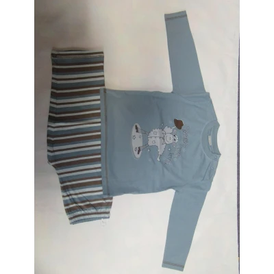 Afbeelding van Wiplala Pyjama Jongens Katoen Blauw Schaap 5 jaar 110