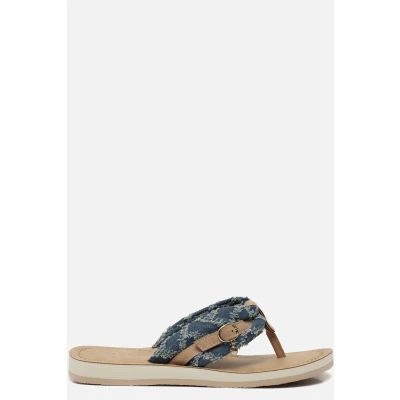Afbeelding van Tamaris 1 27109 42 platte damessandalen, Denim Kam, 36 EU