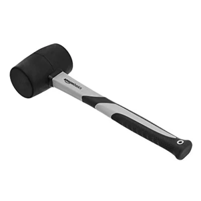 Afbeelding van Amazon Basics Hamer, rubber, handvat van glasvezel, 450 gram, zwart