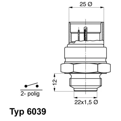 Afbeelding van Wahler Temperatuurschakelaar 6039.95D
