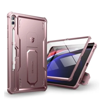 Afbeelding van Dexnor voor Samsung Galaxy Tab S9 Plus hoesje, [ingebouwde schermbeschermer en kickstand] zware militaire bescherming schokbestendige beschermhoes