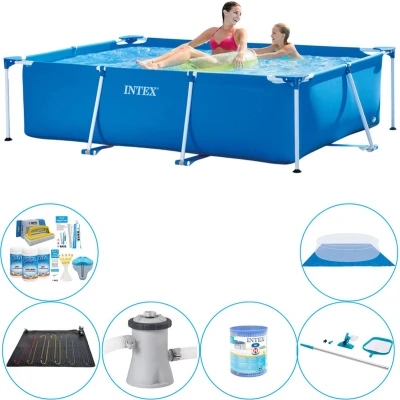 Afbeelding van Intex Frame Pool Rechthoekig 220x150x60 cm 7 delig Zwembad Pakket
