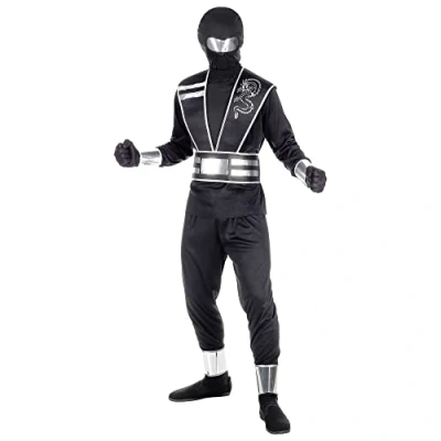 Afbeelding van &quot;Mirror Ninja&quot; (jas, broek, tabard met riem, armbeschermers, beenbeschermers, handschoenen, masker) (128 cm / 5 7 jaar)