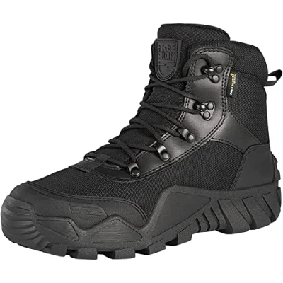 Afbeelding van FREE SOLDIER Tulong Mid Military and Tactical Boot voor heren, zwart, 40 EU