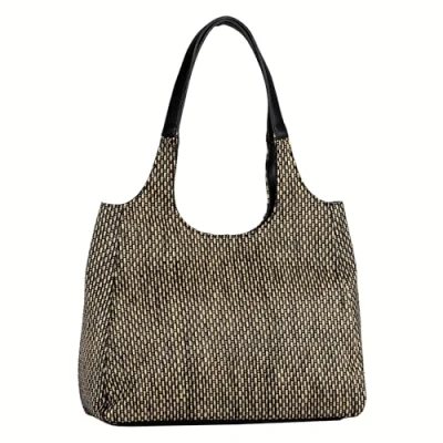 Afbeelding van TOM TAILOR Schoudertas Leana Zip Shopper Black / Sand Zwart
