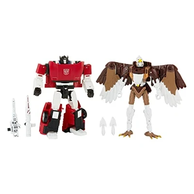 Afbeelding van TRANSFORMERS Toys Generations Kingdom Battle Across Time Collection Deluxe Class WFC K42 Sideswipe &amp; Maximal Skywarp, Leeftijd 8 en hoger, 14 cm Amazon Exclusive