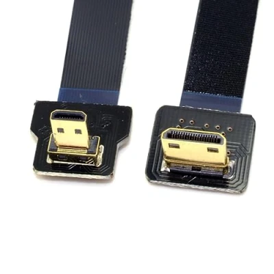 Afbeelding van CY CYFPV 90 graden omlaag hoek FPV Micro HDMI Male naar Mini FPC platte kabel 20cm voor HDTV Multicopter luchtfotografie