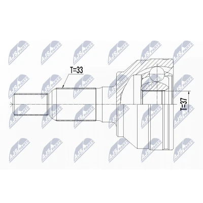 Afbeelding van NTY NPZ CH 024 Homokineet Wielzijde, Vooras