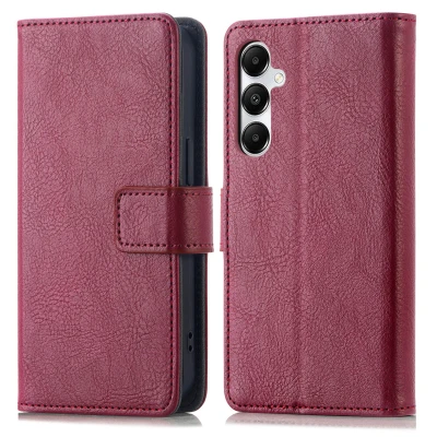 Afbeelding van Samsung Galaxy A15 (4G) Hoesje Kunstleder iMoshion Bookcase Donkerrood Telefoonhoesje