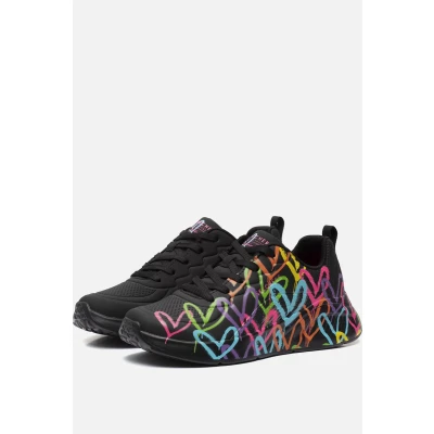 Afbeelding van Skechers Sport UNO LITE Sneakers laag black/multicoloured, Dames, Maat: 40, Black/multi coloured Hoogwaardig imitatieleer
