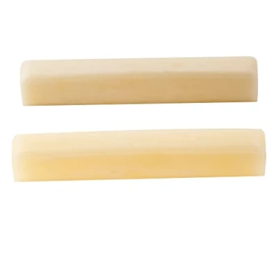 Afbeelding van Musiclily Pro Universele Jumbo Unbleached Topkam Ongebleekt Been Nut Blank voor Akoestische en Elektrische Gitaar(2 Stuks)