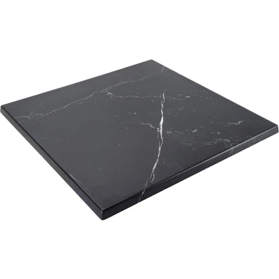 Afbeelding van Oviala Vierkant gelamineerd tafelblad 70 x cm zwart marmer