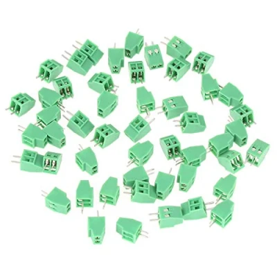 Afbeelding van 50 stks/set Terminal Block Connector 2 Pin 2.54mm PCB Ground Circuit Blocks Lage Frequentie Schroef (groen)