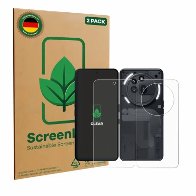 Afbeelding van ScreenLeaf Screenprotector voor Nothing Phone (3a) Pro (Voor+Achter) Duurzame schermbescherming Folie Beschermfolie transparant (2 Stuks)